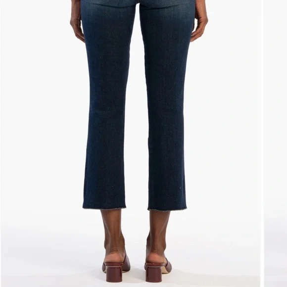 🆕KUT from the Kloth Kelsey High Waist Raw
Hem Crop Kick Flare Jeans - Picture 2 of 10